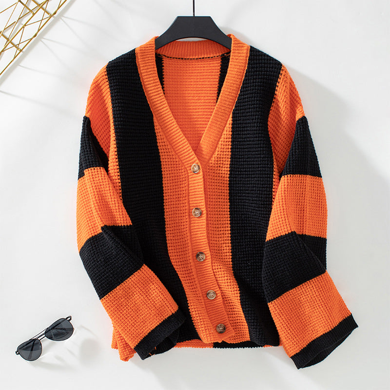 EB | Gestreifter Strick Strickjacke