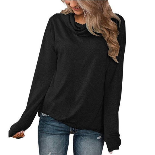 Damen Legerer Rollkragenpullover mit weichem Material EB