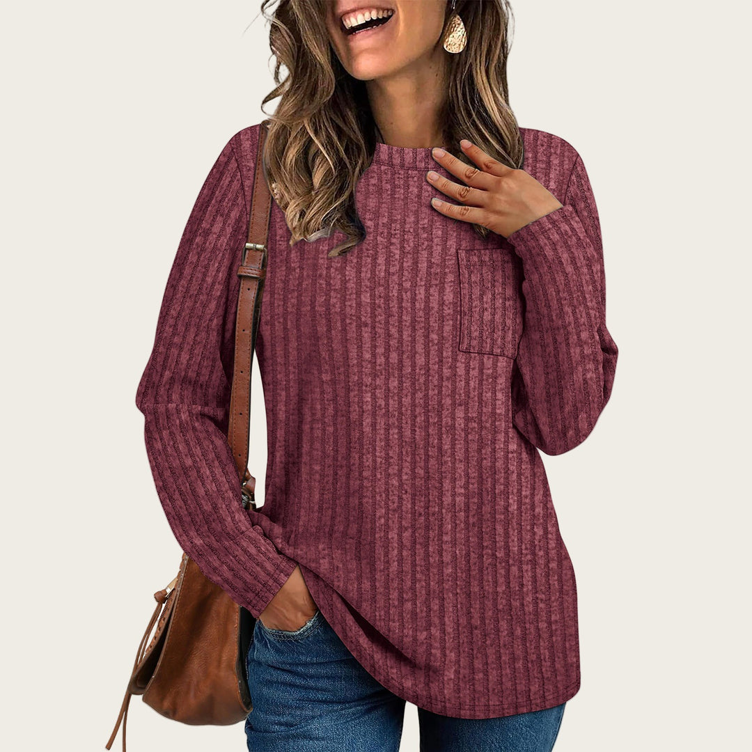 Damen lässiges Langarmshirt mit Streifen EB