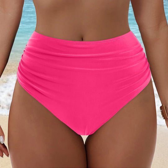 Damen Hochgeschnittenes Bikini-Höschen mit Rüschendetails EB