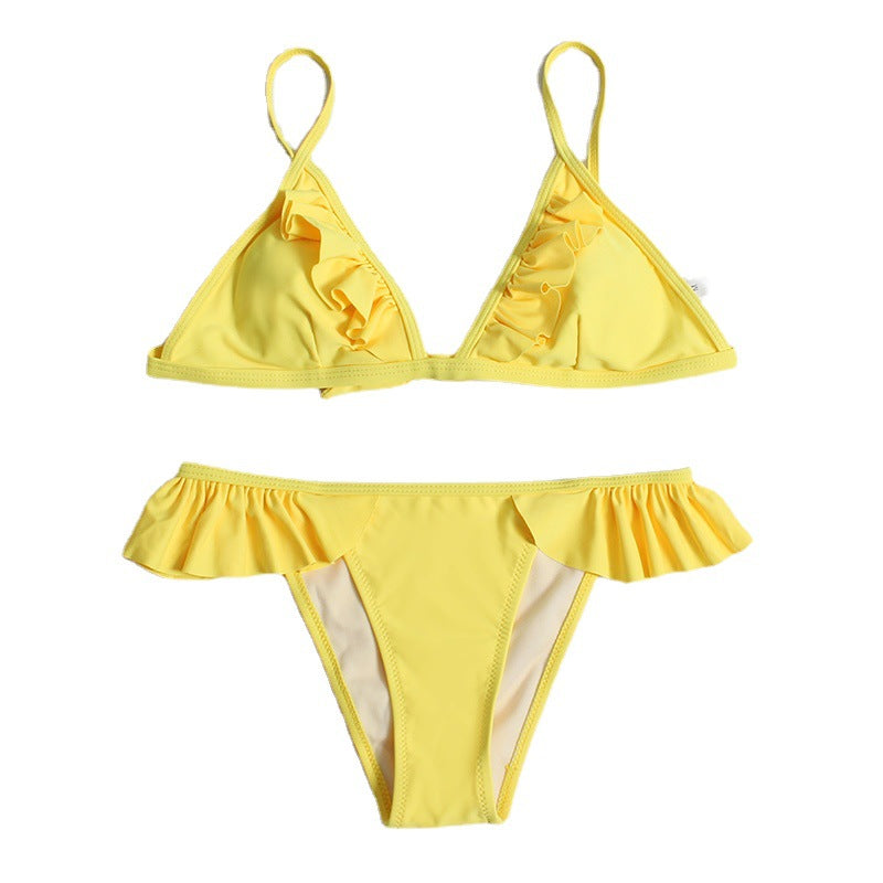 Damen Triangel-Bikini mit Rüschen EB