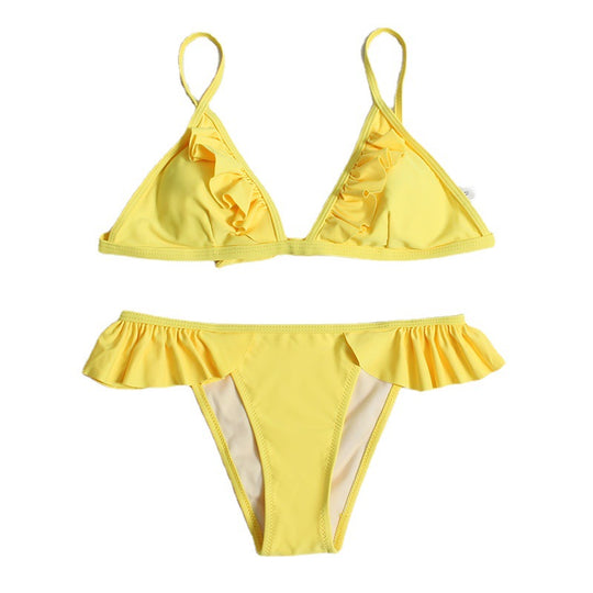 Damen Triangel-Bikini mit Rüschen EB
