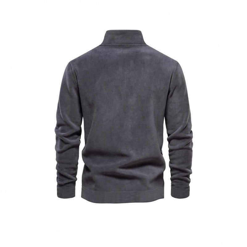 Herren Fleece-Pullover mit Stehkragen EB