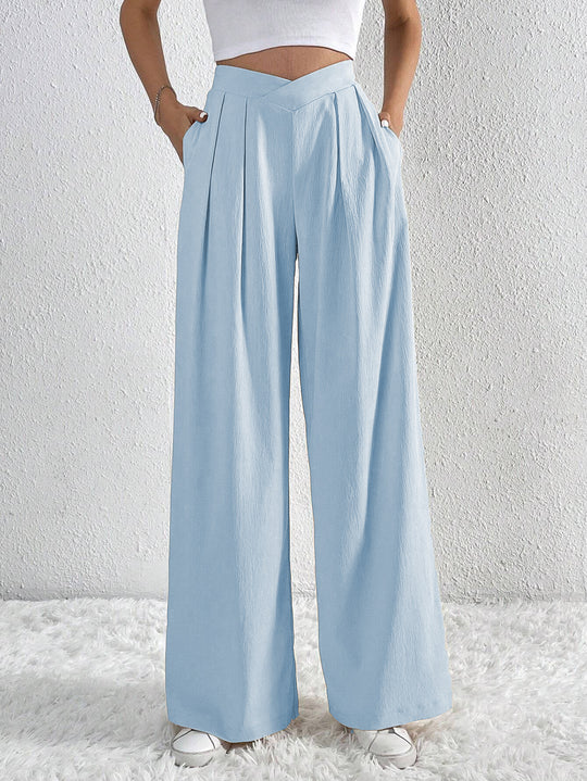 Damen hohe Bund Culotte-Hose mit Faltenlegung und weitem Bein Eichborn Berlin