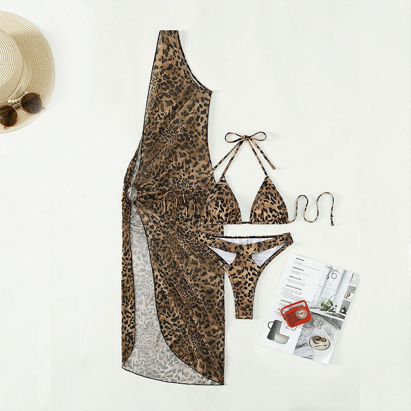 Damen Triangel-Bikini-Set mit elegantem Wickelüberwurf EB