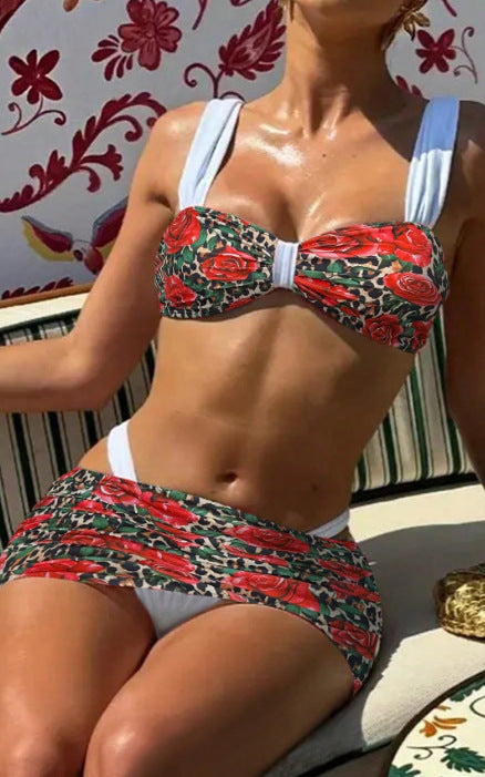Damen Bikini-Set mit floralem Design EB