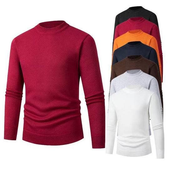Herren Hochwertiger Strickpullover mit modernem Stehkragen EB