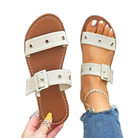 Damen Komfortable Riemchensandalen mit eleganten Schmuckdetails EB
