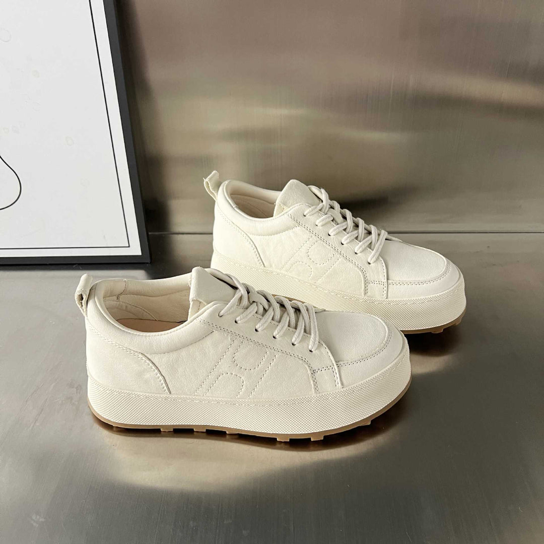 Damen Sportliche Lace-Up Sneakers mit komfortabler Plateau-Sohle EB