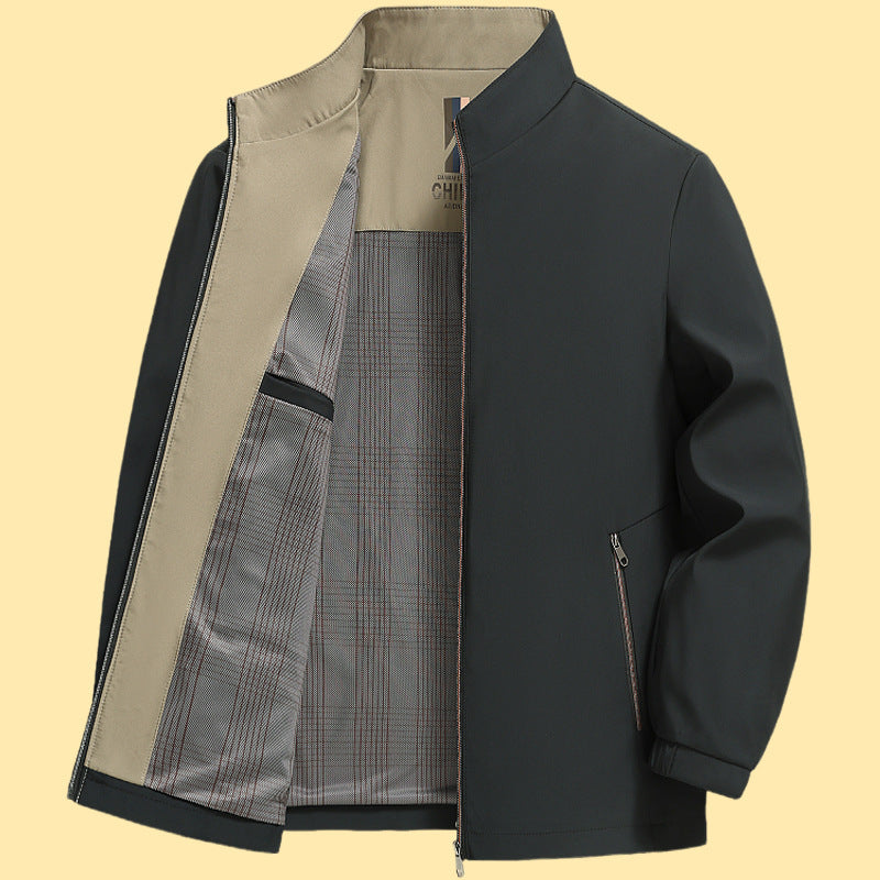 Herren elegante Freizeitjacke mit Stehkragen EB