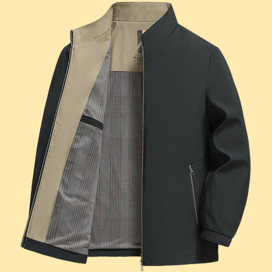 Herren elegante Freizeitjacke mit Stehkragen EB