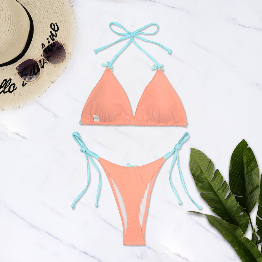 Damen Triangel-Bikini mit individuell anpassbaren Trägersystem und elegantem Design EB