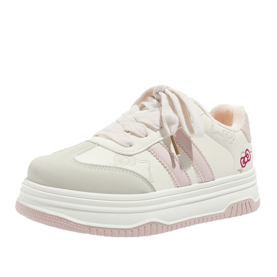 Damen Sportliche Sneaker mit weicher Innenpolsterung und blumigem Design EB