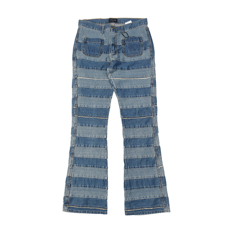 Damen Jeanshose mit modernem Streifenmuster und bequemer Passform EB