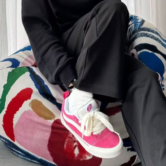 Damen Sneakers im Vintage-Stil mit farbigen Suede-Details EB