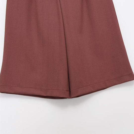 Damen weite Hochbund-Shorts mit eleganter Faltenlegung EB