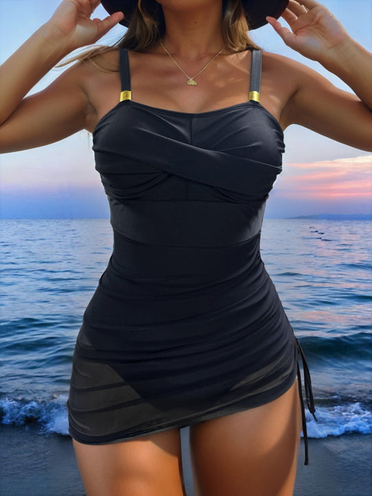 Damen Bikini-Set mit raffiniertem Wickeldetail und sexy Unterrock EB
