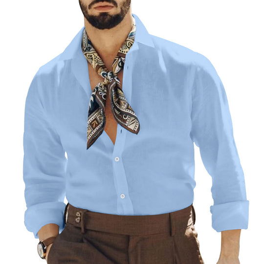 Herren elegantes Langarmhemd mit modernem Design und praktischen Details EB