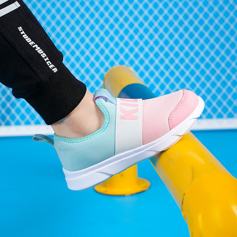 Damen Atmungsaktive Slip-On Sportschuhe mit elastischem Band EB