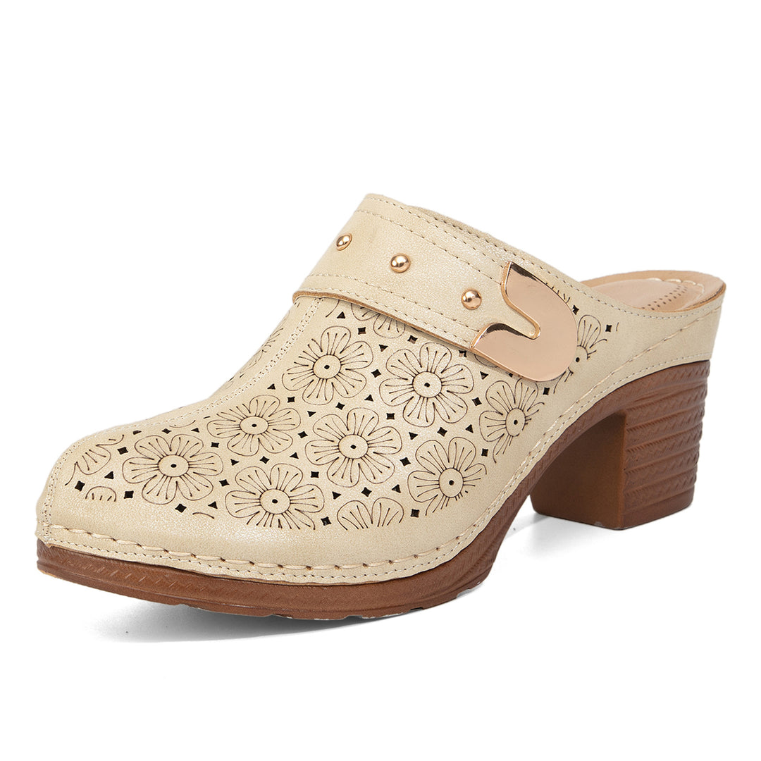 Damen Clogs mit atmungsaktivem Design und eleganten Perforationen EB