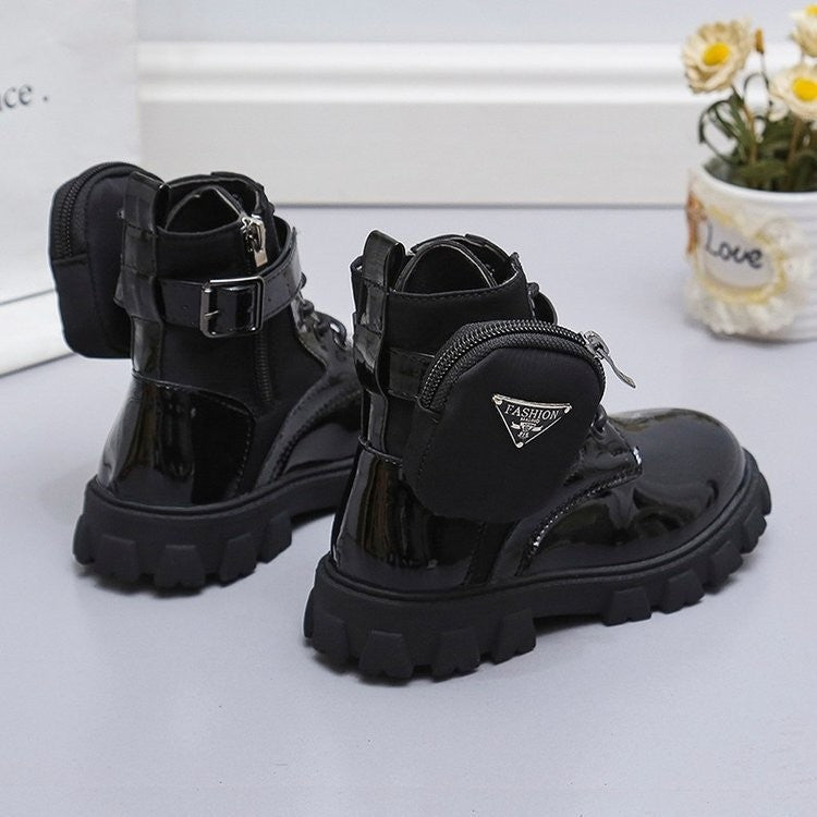 Damen Modische Schnürstiefel mit ausgefallenem Design und praktischen Taschen EB