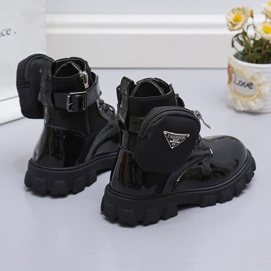 Damen Modische Schnürstiefel mit ausgefallenem Design und praktischen Taschen EB