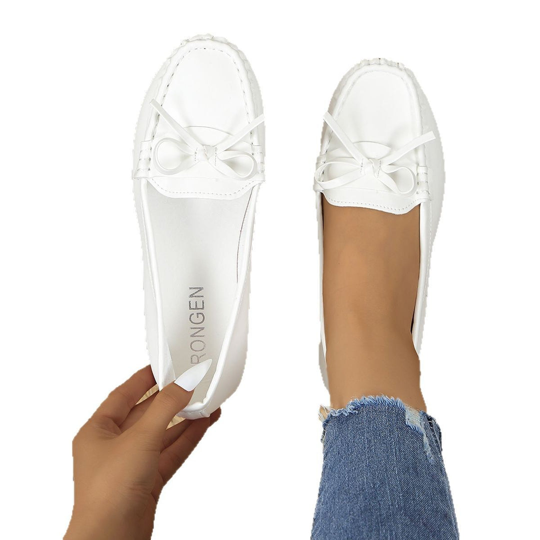 Damen Mokassins mit elegantem Schleifenakzent und weicher Sohle EB