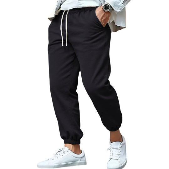 Herren nan tapered Sweat-Jogger mit elastischem Bund, Kordelzug und eingeschlossenen Bündchen EB