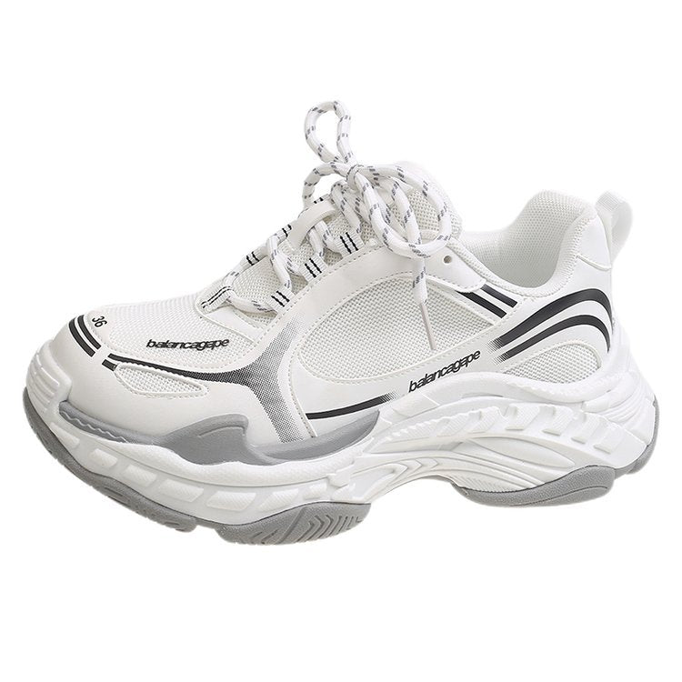 Damen sportliche Sneaker mit atmungsaktiver Mesh-Oberfläche und dämpfender Sohle EB