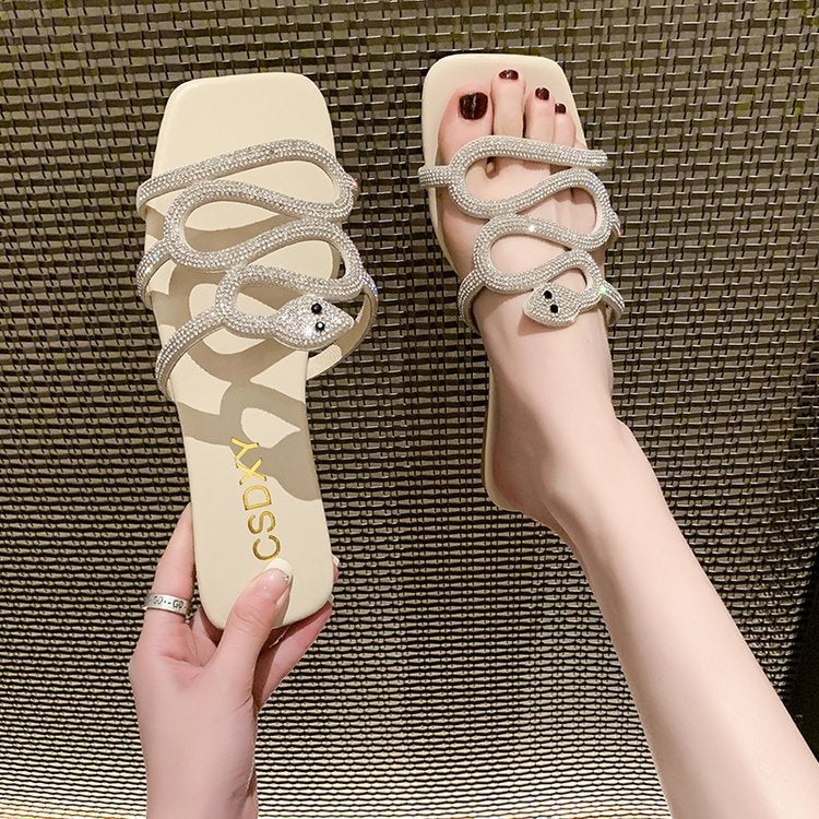 Damen Sandalen mit funkelndem Strass-Design und komfortabler Sohle EB