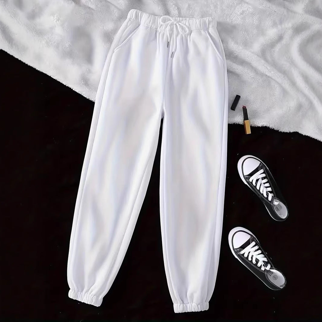 Damen Bequeme Freizeit-Hose mit Gummizug und seitlichen Taschen EB