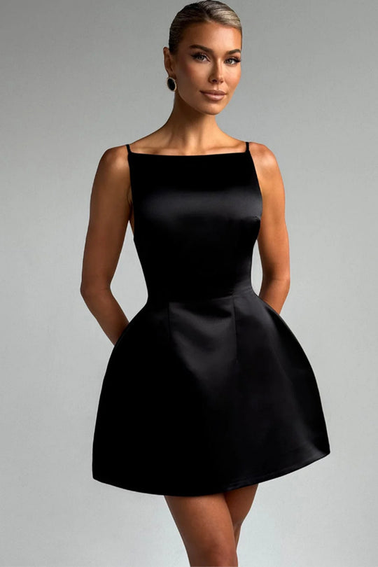 Damen Cocktailkleid mit elegantem A-Linien-Schnitt und glamourösem Taillierungsdesign EB