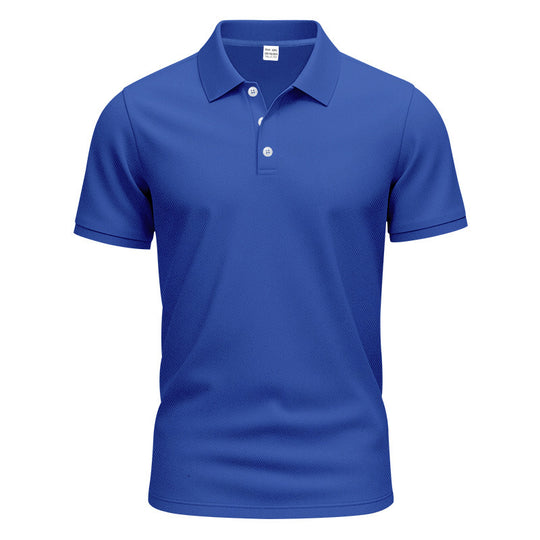 Herren nan Polokragen-Shirt mit schlanker Passform, atmungsaktiver Meshstruktur und flacher Zwei-Knopfleiste EB