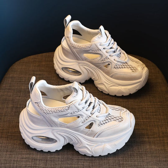 Damen Sportliche Chunky Sneakers mit atmungsaktiver Mesh-Oberfläche und komfortabler Dämpfung EB