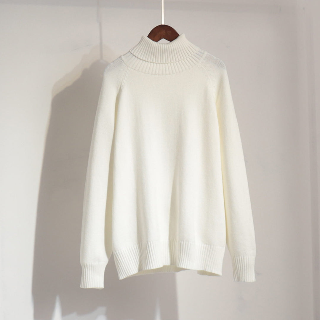 Damen Feinstrickpullover mit hohem Kragen EB