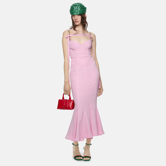 Damen Elegantes Meerjungfrauen-Kleid mit schulterfreier und taillierter Passform EB