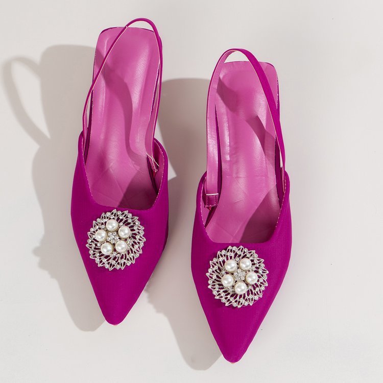 Damen Slingback-Pumps mit eleganter Perlenapplikation und modischem Schnitt EB