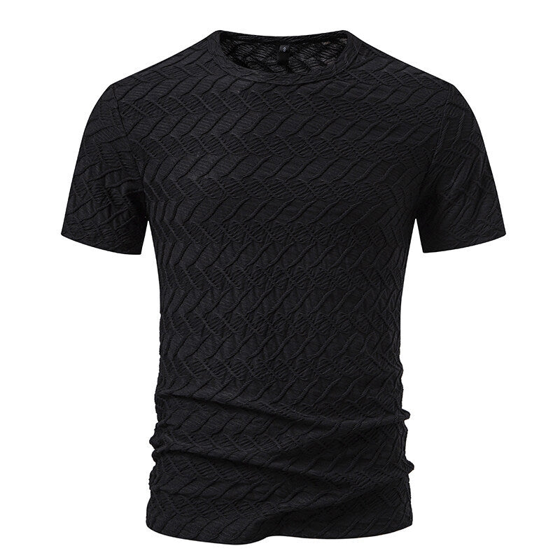 Herren Strukturiertes Kurzarmshirt mit modernem Design EB