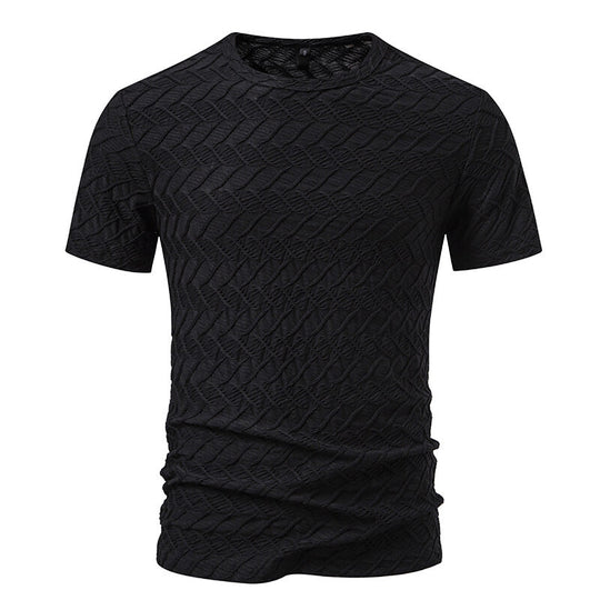 Herren Strukturiertes Kurzarmshirt mit modernem Design EB