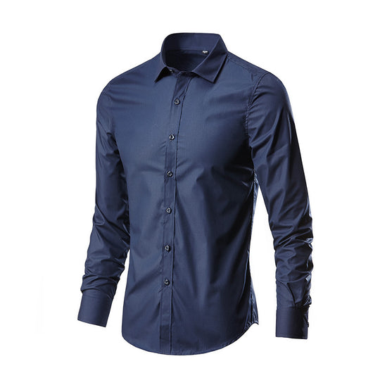 Herren nan Slim-Fit Businesshemd aus Stretch-Baumwollmix mit Kentkragen EB