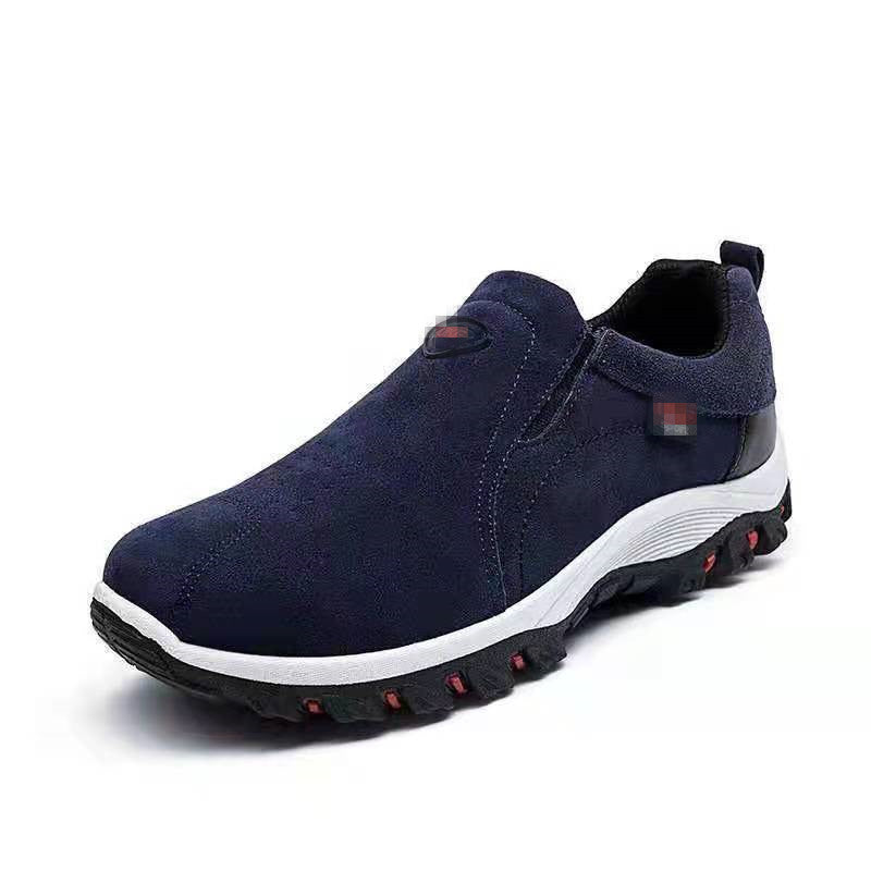Damen Slip-On Sneaker aus Veloursimitat mit elastischen Seiteneinsätzen und profilierter Gummilaufsohle EB