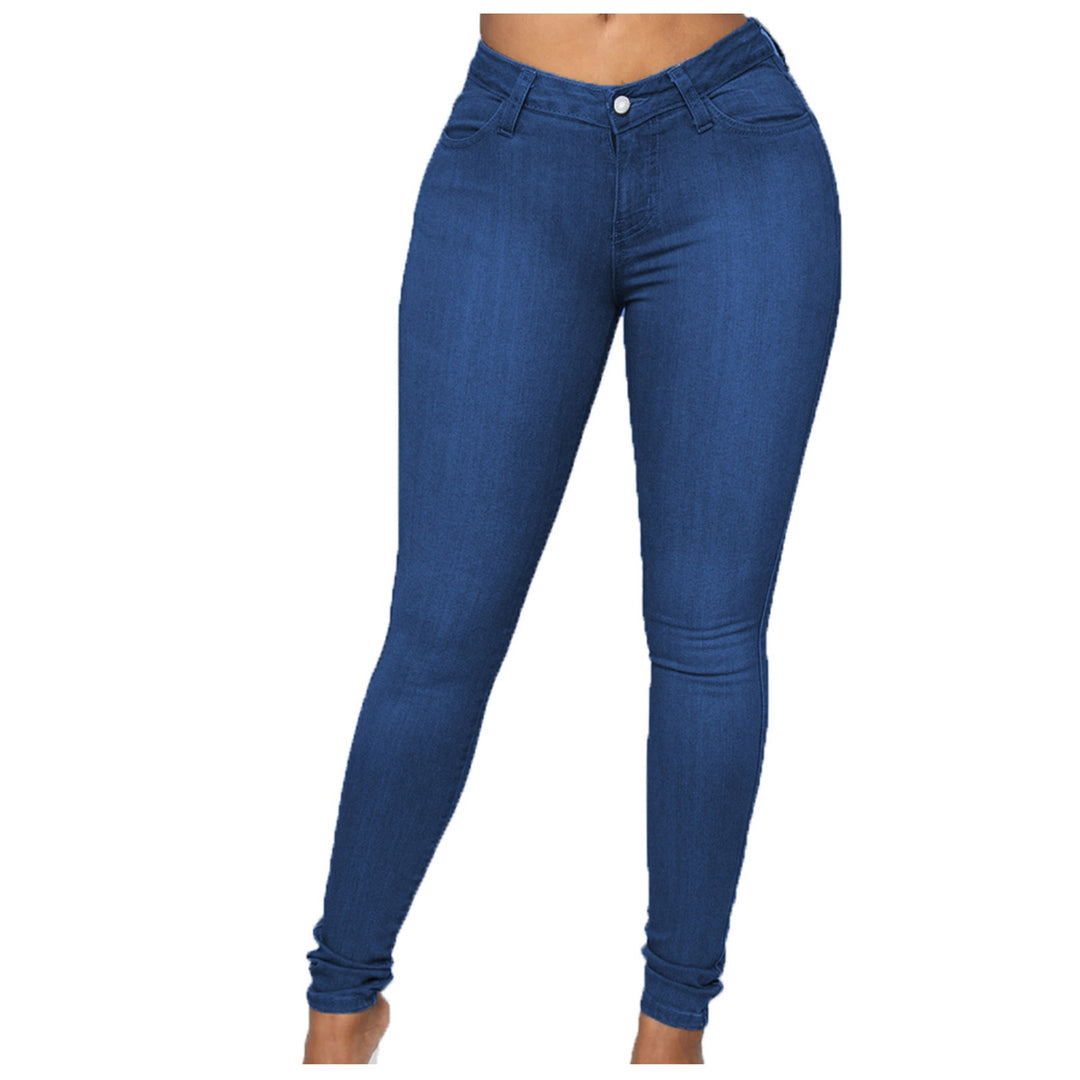 Damen nan hochgeschnittene Sculpt-Skinny-Jeans mit formendem Stretchbund und klassischem Five‑Pocket‑Schnitt EB