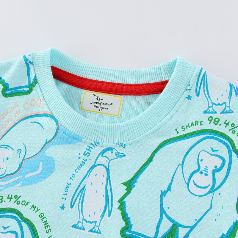 Jungen Sweatshirt mit tierischem Motiv EB