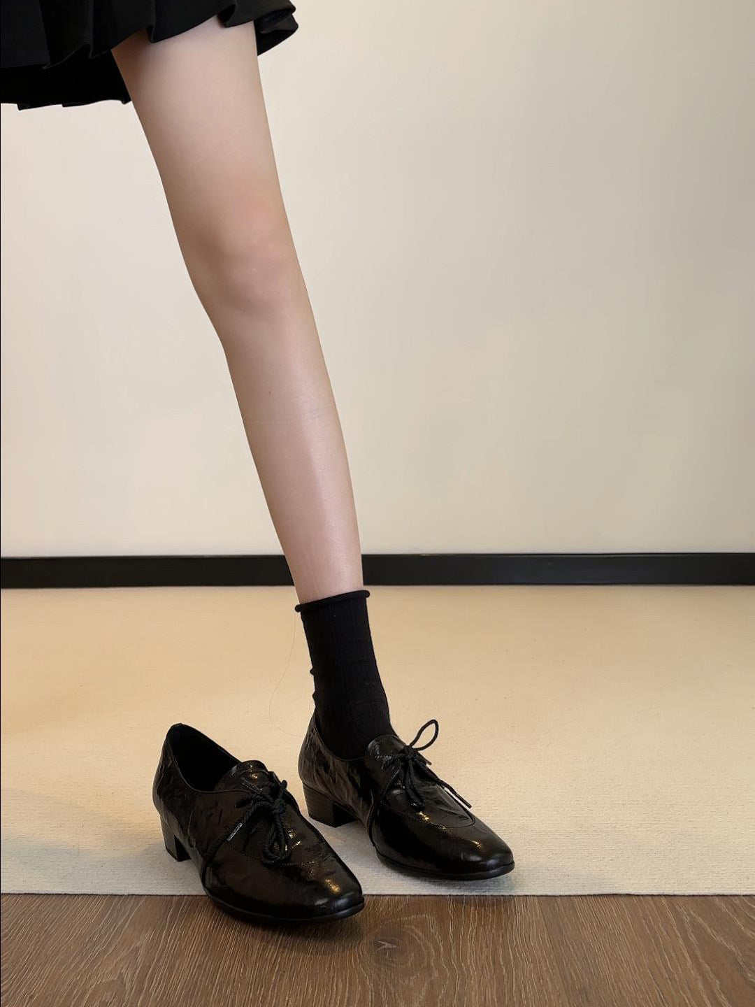 Damen Elegante und bequeme Schnürschuhe mit Blockabsatz EB