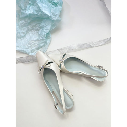 Damen Slingback Ballerinas mit eleganter Schleifenverzierung EB