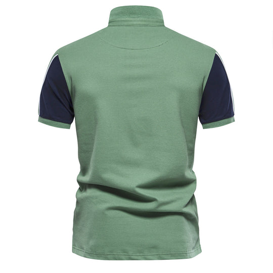 Herren Polohemd mit kontrastierenden Ärmeln EB