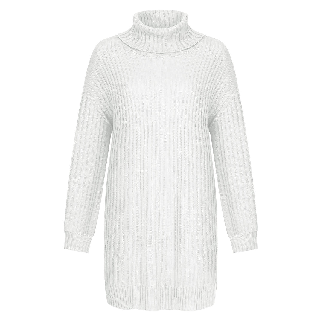 Damen Grobstrick Rollkragenpullover im lässigen Schnitt EB