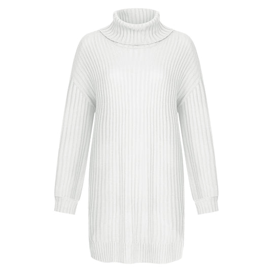 Damen Grobstrick Rollkragenpullover im lässigen Schnitt EB