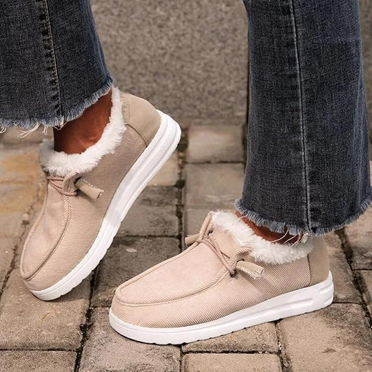 Damen Bequeme Hausschuhe mit kuscheligem Futter und rutschfester Sohle EB