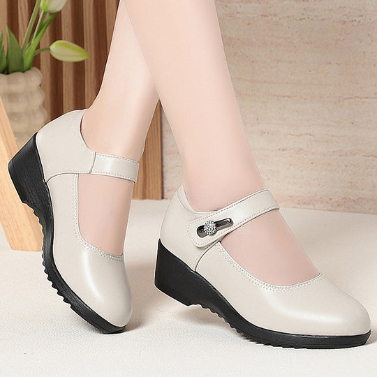 Damen Komfortable und elegante Mary Jane Schuhe mit modischem Riemen EB
